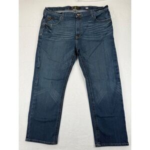 Ariat M5 Straight Leg Denim Jeans Mens 44x32 Blue Workwear Classic Fit READ